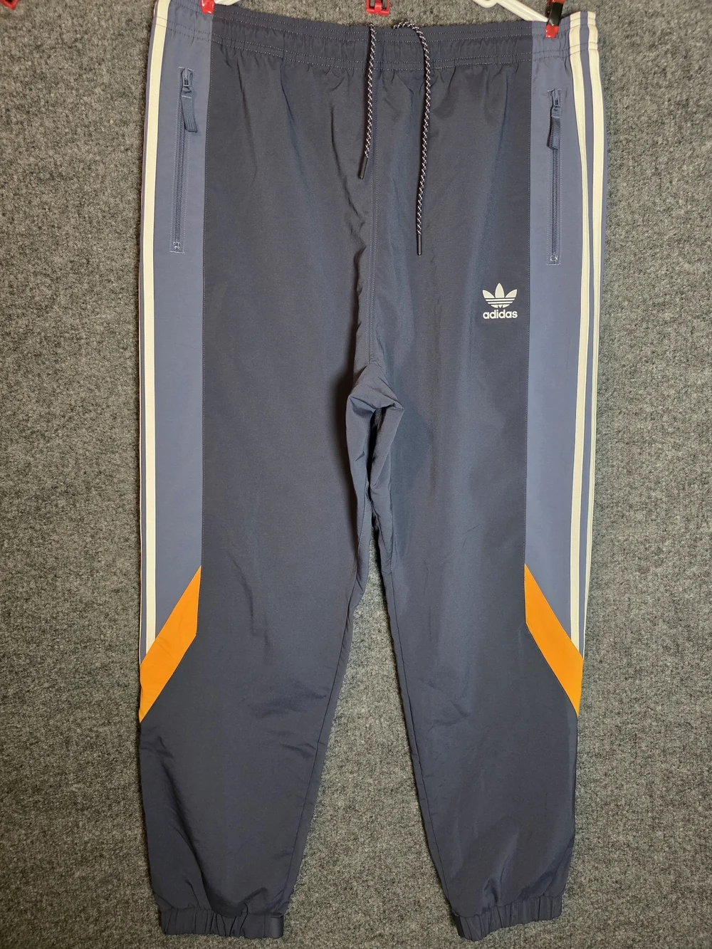 Adidas Originals Retro Colorblock Track Pants Men’s Large Blue Gray Orange